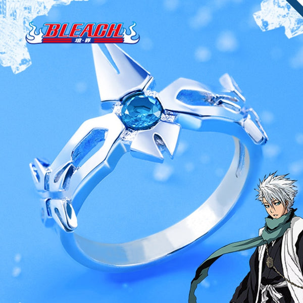 Anime Bleach Hitsugaya Toushirou Daiguren Hyourinmaru Cosplay Ring Unisex Adjustable Rings Jewelry Accessories Gift