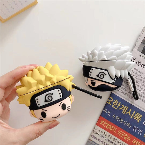 Süße Cartoon Anime Naruto Kakashi Silikonhülle für AirPods Pro 1 2 3 Ladebox Weiche drahtlose Bluetooth-Kopfhörerabdeckung