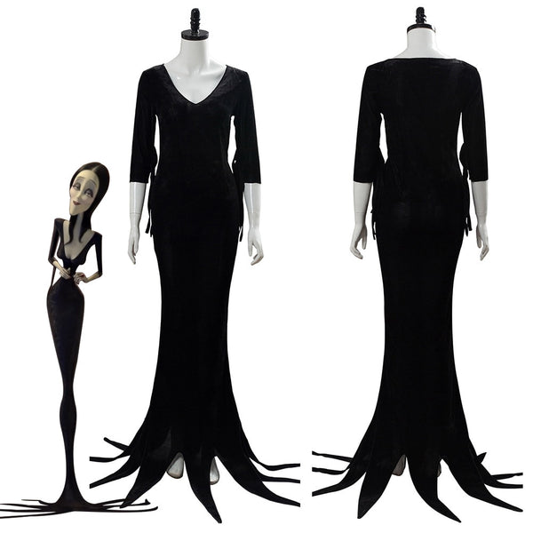Addams Family Morticia Addams Cosplay Costume Outfit Dress Suit Uniform