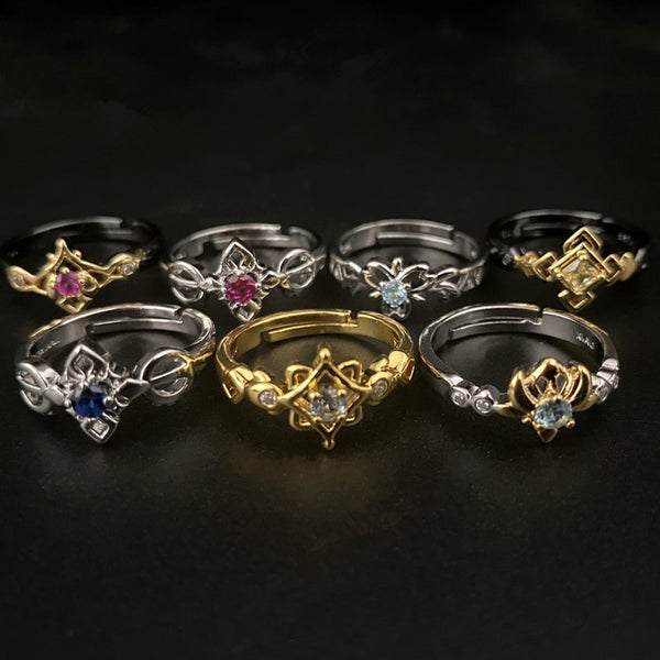 Game Genshin Impact Ring Venti Xiao Tartaglia Zhongli Albedo Cosplay Unisex Adjustable Rings Jewelry Gift Prop Accessories
