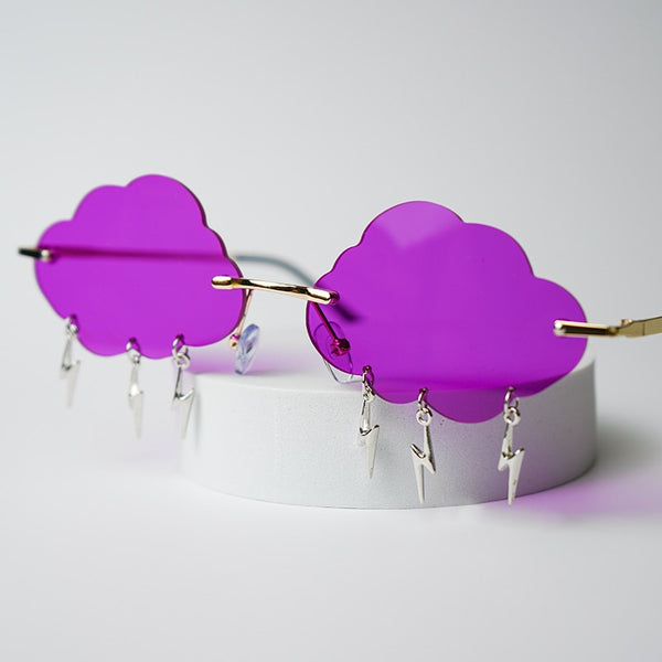 Funny Anime Glasses and Lightning Red Clouds Cosplay Sunglasses Eyewear Halloween Eyeglasses Props