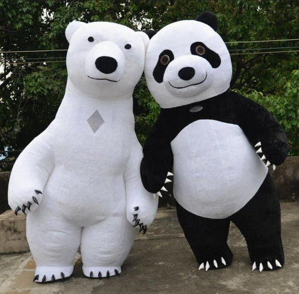 Cosplay Inflatable Panda Polar Bear Costumes Party Advertising Plush Cartoon Costume Customize for Adult Character Mascot Funny
