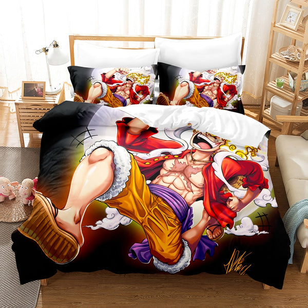 Anime One P Piece Simple Duvet Cover Set Couple Twin Full Queen King Size for Kids Children Polyester Quilt Cover Pillow Cases Bed