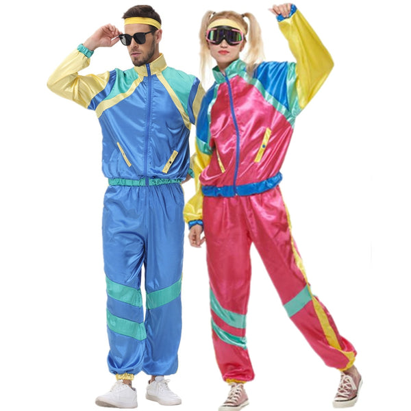 Couples Hippie Costumes Male Women Carnival Halloween Vintage Party 70s 80s Rock Disco Clothing Suit Cosplay Outfits