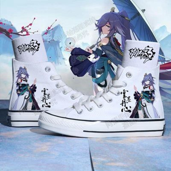 Honkai Impact 3 FU HUA Cosplay Shoes Azure Empyrea High Top Skateboard Games Dress Up Anime Accessories Socks 2023 New Year Gift