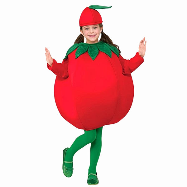 2021 Little Tomato Cosplay For Kids Boys Girls Vegetable Halloween Costumes Role Play Carnival Party