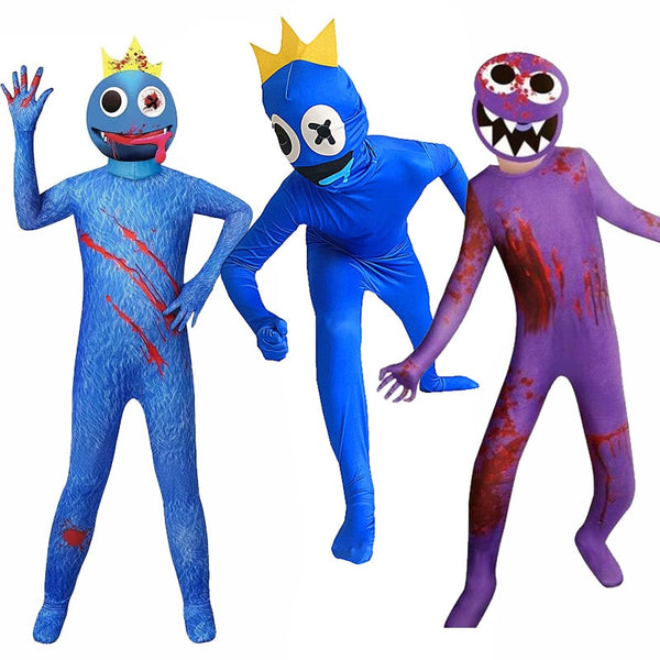 Halloween Costumes Anime Rainbow Game Cosplay Clothing Boys Girls Bodysuit Cartoon Kids Carnival Birthday Gift