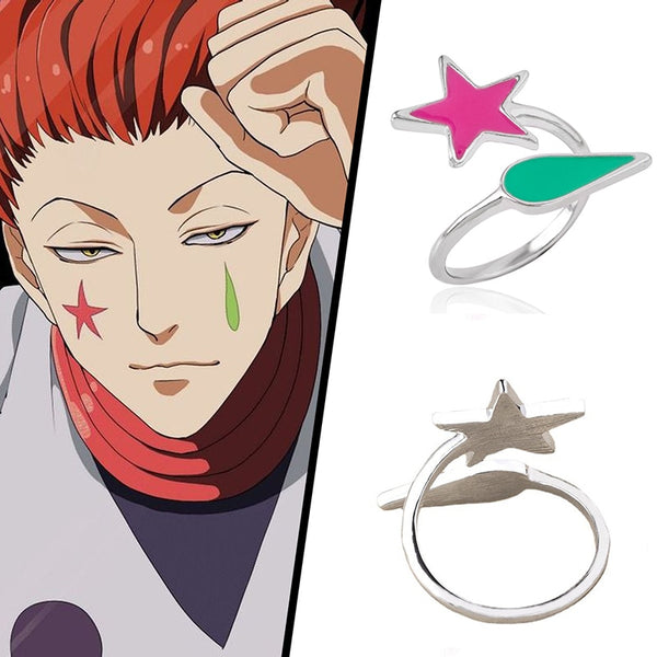 Anime HUNTER×HUNTER Ring Hisoka Cosplay Adjustable Opening Unisex Rings Jewelry Prop Accessories Gift