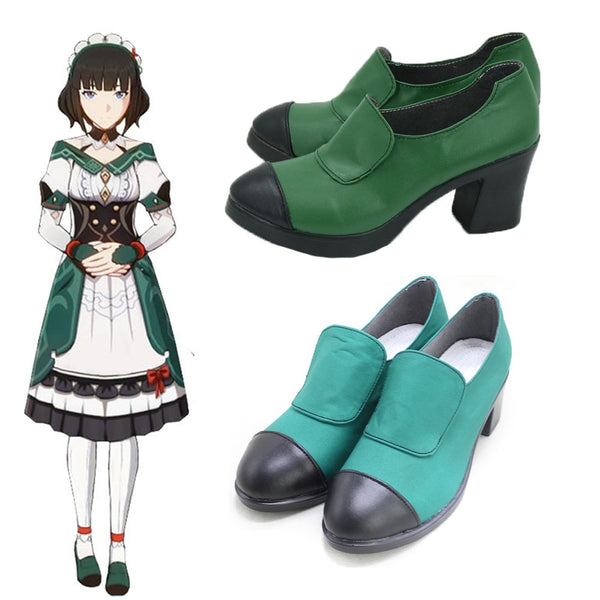 Game Genshin Impact Cosplay Katheryne Cosplay Shoes Boots Women Halloween Carnival Accessories Custom