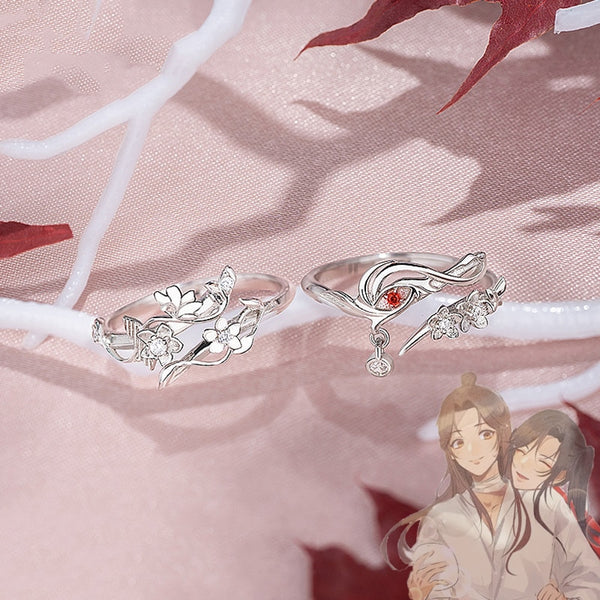 Anime Tian Guan Ci Fu Ring Heaven Official’s Blessing Hua Cheng Xie Lian Adjustable Unisex Couple Rings Jewelry Accessories Gift