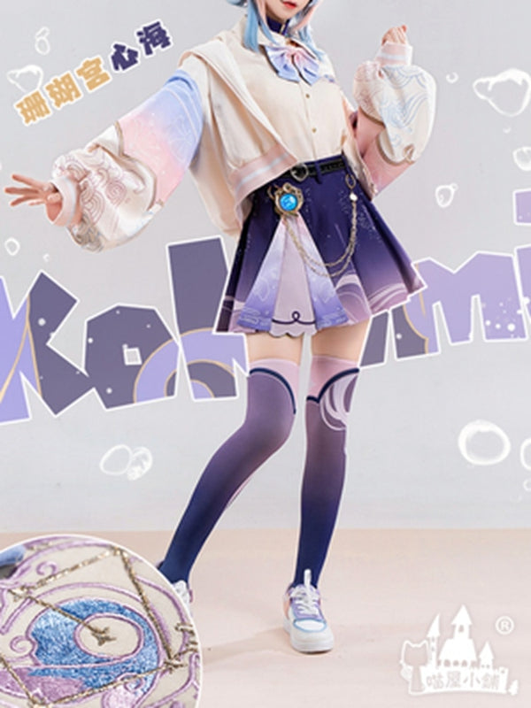 Hot Game Genshin Impact SANGONOMIYA KOKOMI Cosplay Costume Skirt Anime Accessories Stockings Ribbon Masquerade Dress Up 2023 New