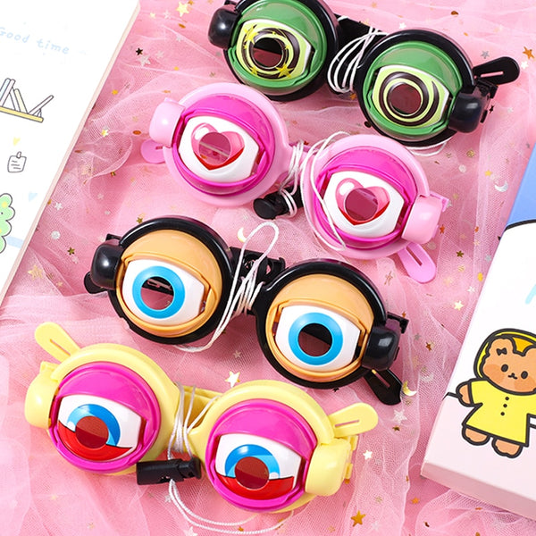 Funny Glasses Crazy Blink Party Eyewear Props for Adult Kids Big Frog Eye Plastic Toy Accessories for Christmas Halloween Gifts