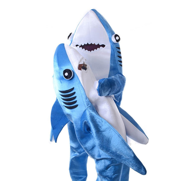 Kids Jumpsuit Cosplay Costume Shark Stage Clothing Fancy Dress Halloween Christmas Props Onesies for Adults Jumpsuit