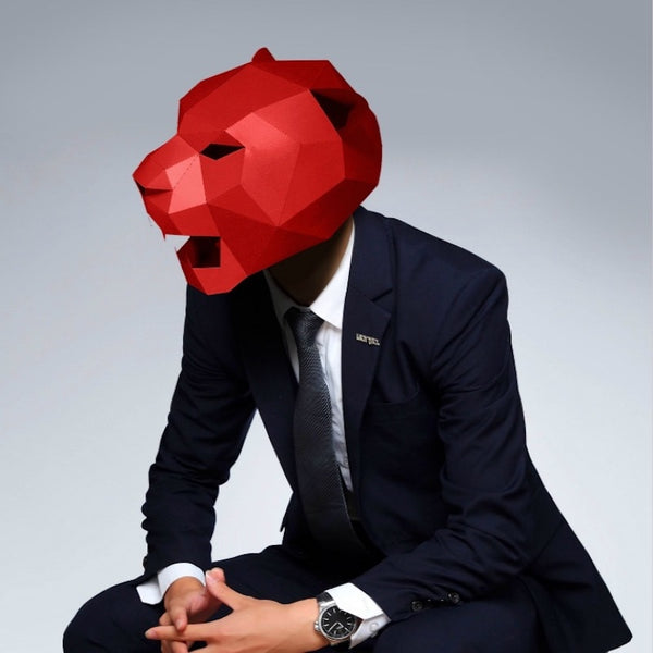 Paper Mask 3d JaguarLeopard Costume Cosplay DIY Paper Craft Model Mask Christmas Halloween Prom Party Gift