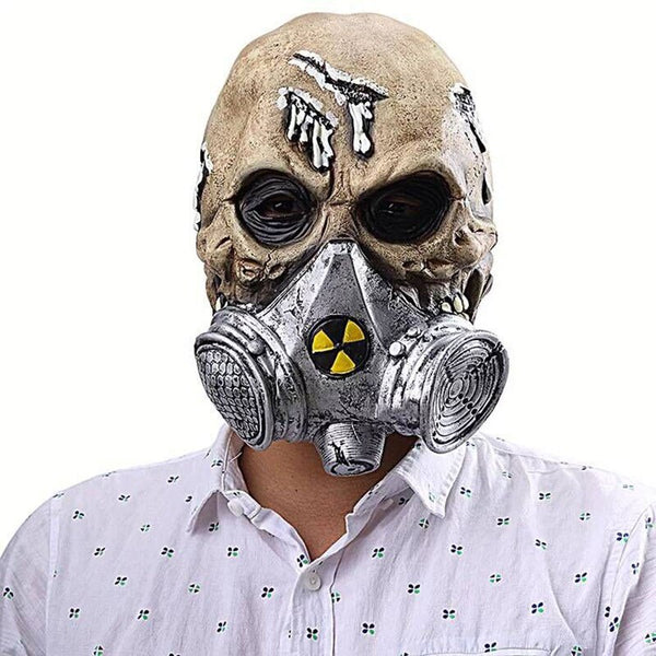 Scary Adult Latex Skull Gas Halloween Cosplay Maske Horror FULL Head Party Maske Kostüm Requisiten