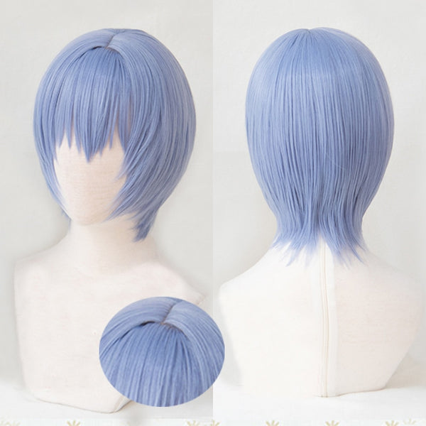 EVA Ayanami Rei Short Light Blue Heat Resistant Hair Cosplay Costume Wig
