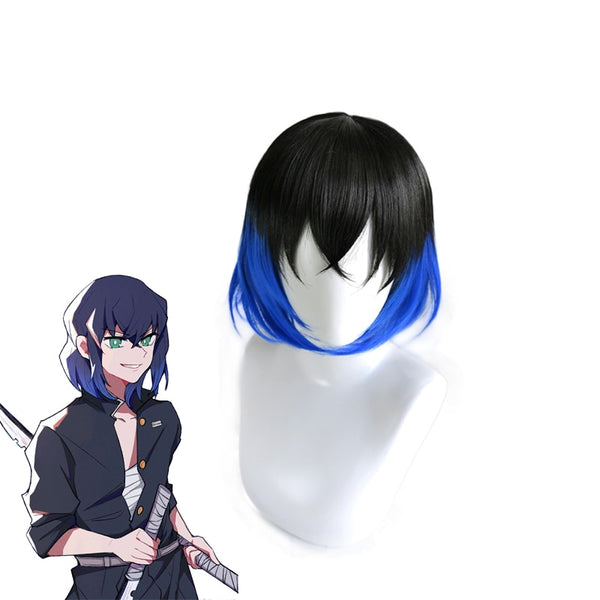 Anime Demons S Slayerer Kimetsusu Yaibaba Hashibirara Inosukeke Short Wig Cosplay Costume Heat Resistant Synthetic Hair Men Women Wigs