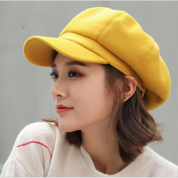 2020 new style octagonal hat spring and winter fashion multicolor berets outdoor leisure beret ladies tide newsboy hats