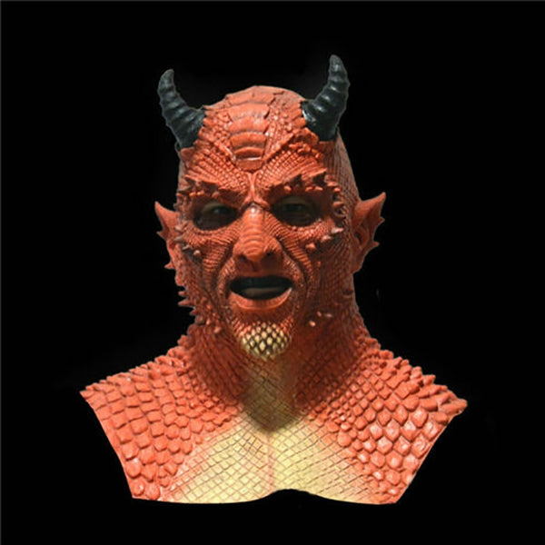 Latex Diablo Mask Game Boss King Of Lies Belial Berry Demon Mask Headgear Halloween Gloves