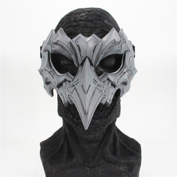 The Japanese Dragon God Mask Half Face Resin Bird Punk Mask for Party Cosplay Mask