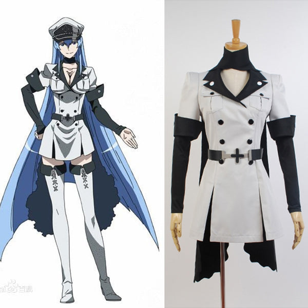 Cosplay Akameme gaga KILL Esdeathing Empires Generals Apparel Full Set Uniform Outfit Cosplay Costume Halloween Costume