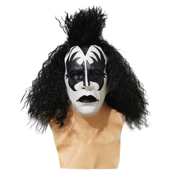 Kiss Band Gene Simmons Punk Mask Latex Cosplay Chaim Witz Rock Bar Party Halloween Masks Costume Props