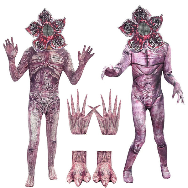 Man Cosplay Demogorgon Halloween Costume for Stranger Things Season 3 costume Mardi Gras Kids funny Carnival Party clothes set