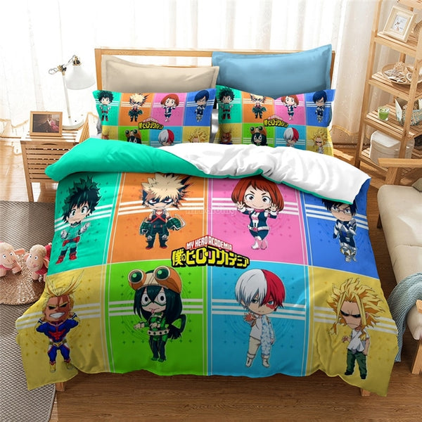 My Hero Academia 3d Bedding Set Popular Anime Printed Duvet Cover Set Pillowcase Twin Queen King Size Bedclothes