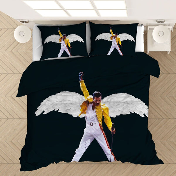 Freddie Mercury 3D-gedrucktes Bettwäsche-Set Bettbezüge Kissenbezüge Tröster Bettwäsche-Set Bettwäsche Bettwäsche