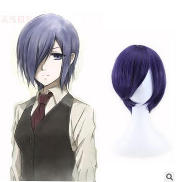 Tokyo Anime Ghoulul Toukaka Kirishimama Wig Cosplay Costume Kirishimama Tokaka Short Heat Resistant Synthetic Hair Wig + Wig Cap