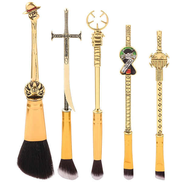 Classic Japan Anime One Piece Makeup Brushes Set Cosplay Luffy Blush Nose Eye Shadow Eyebrow Brush Figures Zoro Ghost Cosmetic