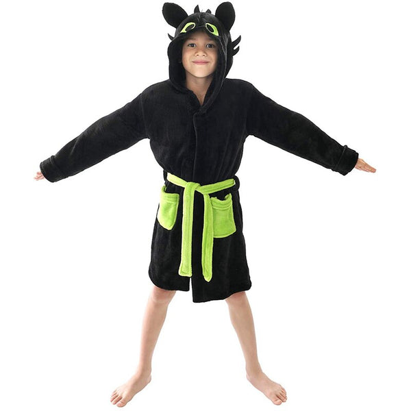 Anime Cosplay Costume Halloween Party Costume Train Your Dragon Made Easy Toothless Children's Bathrobe with Hood