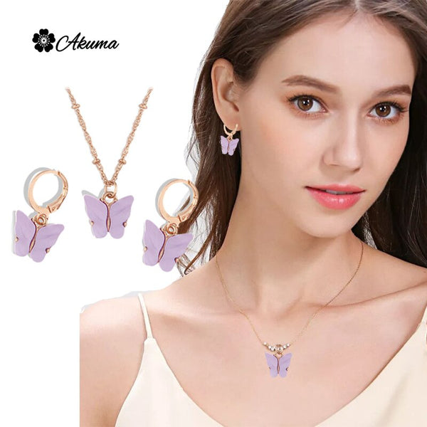 Fashion Butterfly Necklace Luxury Cute Charm Choker Pendant Neckless For Woman Aesthetic Jewelry Accessories christmas Gift