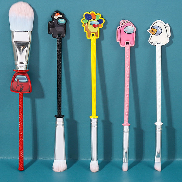 5Pc Among oh us Makeup Brush set Cosmetic Anime Cosmetic Powder Eye Shadow Foundation Blush Blending Beauty Make Up Brush Maquiagem