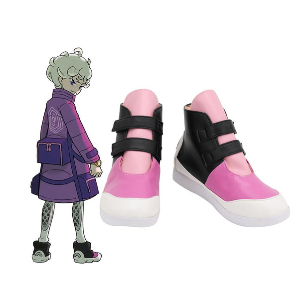 Pokemon Sword Shield Bede Cosplay Stiefel Rosa Schuhe Maßgeschneiderte jede Größe für Jungen und Mädchen