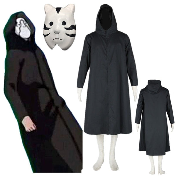 Anime cosplay ANBU Black coat + mask Halloween Cosplay Costume Halloween comic cosplay