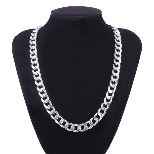Stainless Seel Chain Necklace Men's Street Fashion Thick Chain Punk Cuban Clavicle Chain Hip Hop Rap With Jewelry