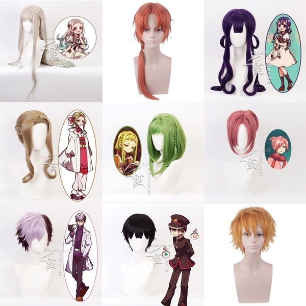 Anime Toilet boundnd Jibakuku Shounenen Hanakoko kun Cosplay wigs Hanakoko kun Nenene Yashiroro Synthetic Hair Wig