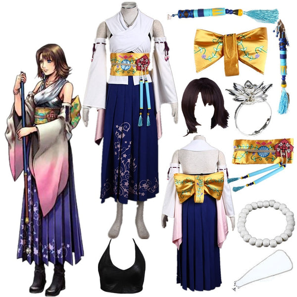 Game Finals Cosplay Fantasysy number ten Yunana call a dress Halloween Cosplay Costume Halloween