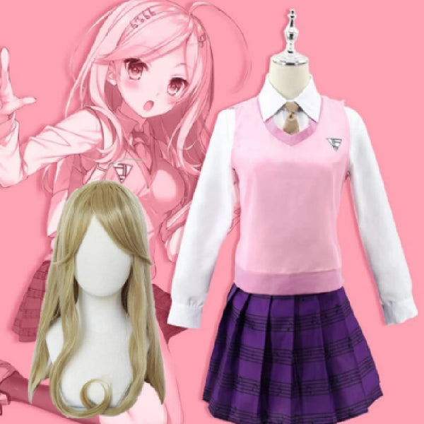 Game Danganronpapa V3 Akamatsusu Kaedede Cosplay Costume Anime Women JK School Uniform Vetements Mangaga