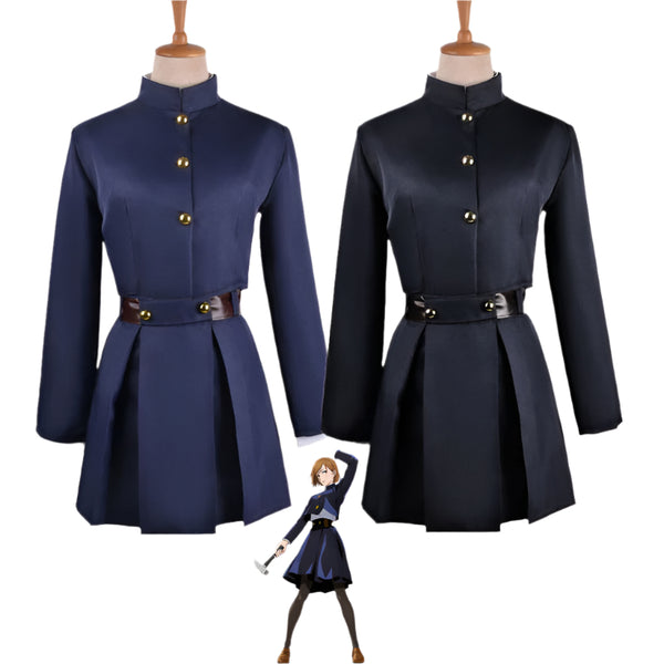 Anime Jujutsusu cos Kaisenen Kugisakiki Nobarara Cosplay Costume Top Skirt Coat Halloween Women Uniform Waist Arms Bag Full Set
