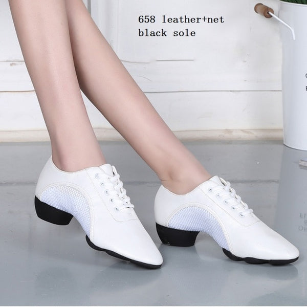 Outdoor Indoor Wear Latin Dance Shoes Teachers Shoe For Men Women Cloth Leather Soft Breathable Jazz Dance Sneakers Big Size
