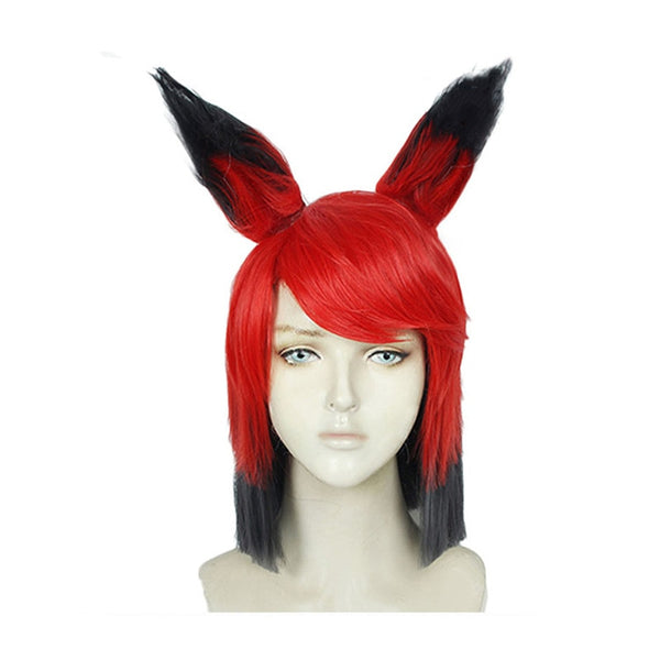 Anime Hazbing Hotel Alastoror Wig With Ear Cosplay Costume Heat Resistant Synthetic Hair Men Women Wigs