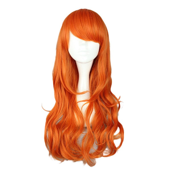 One and Piece Namimi 2 Years Later Orange Long Curly Wig Cosplay Costume Heat Resistant Synthetic Hair Women Party Cosplay Wigs