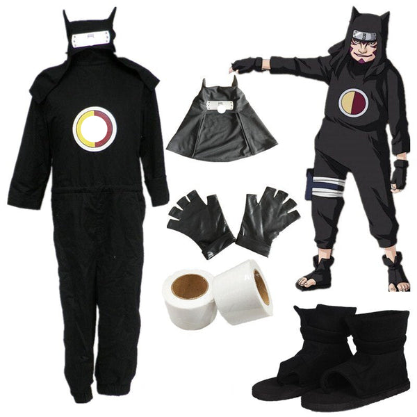 Anime cosplay Kankuroro Cosplay Men's Black Jumpsuit Costume Halloween comic cosplay