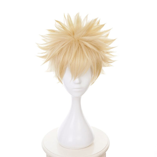 My Hero Wig Academiaia No Katsukiki Short Bakugogo Linen Blonde Heat Resistant Cosplay Costume Anime Wig