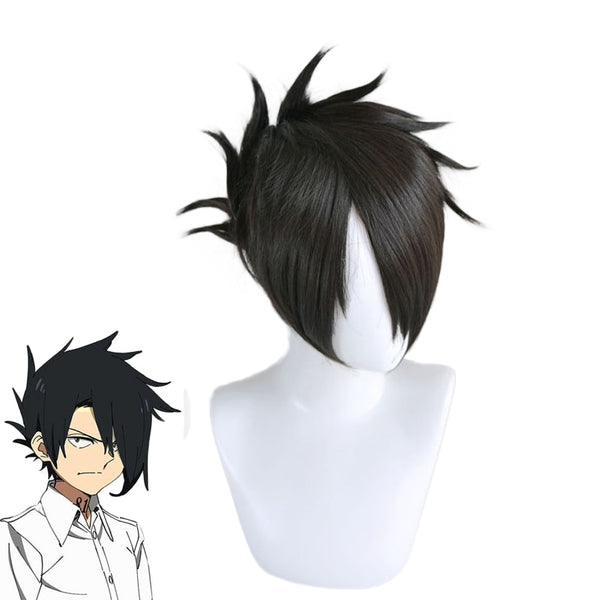 The Promised Ray Neverland Black Short Wig Cosplay Costume Yakusoku no Neverland Heat Resistant Synthetic Hair Men Wigs