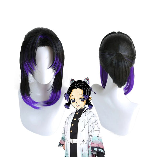 Anime Demons S Slayerer Kimetsusu Yaibaba Kochouou Shinobubu Wig Cosplay Costume Women Heat Resistant Synthetic Hair Wigs