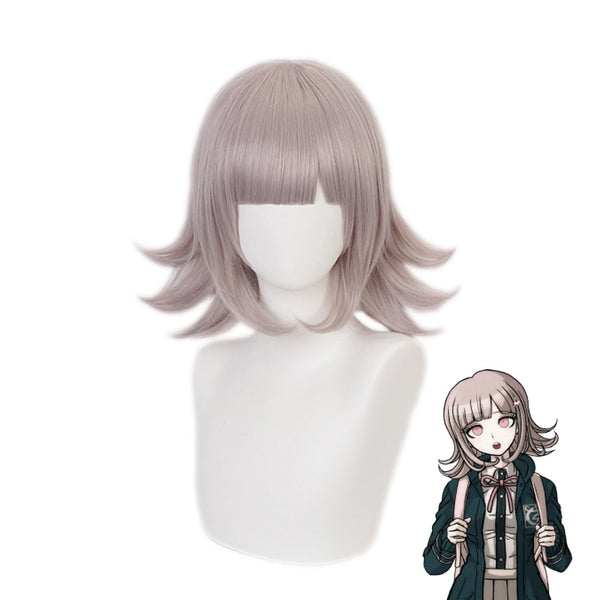 Danganronpapa Nanamimi ChiaKiki Women Short Wig Cosplay Costume Super Dangan Ronpapa Heat Resistant Synthetic Hair Carnival Party Wigs