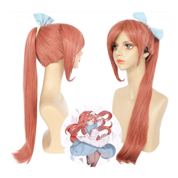 Danganronpapa Yukizomeme Chisasa Long Wig Cosplay Costume Dangan Ronpapa Heat Resistant Synthetic Hair Party Wigs ( No Headwear )